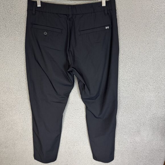 Under Armour Pants Mens 34x30 Black Golf Flat Front Casual Performance Stretch - Picture 7 of 10